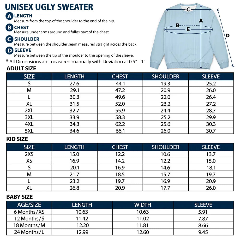 Christmas Crew - Gift For Family - Personalized Unisex Ugly Sweater - Image 7