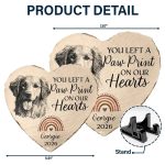 Custom Photo Pencil Sketch I Crossed The Rainbow Bridge Knowing I Was Loved – Personalized Heart Memorial Garden Stone