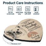 Custom Photo Pencil Sketch I Crossed The Rainbow Bridge Knowing I Was Loved – Personalized Heart Memorial Garden Stone