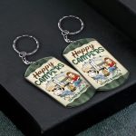 Keys To The Camper – Anniversary, Loving Gifts For Couples, Husband, Wife, Camping Lovers – Personalized Aluminum Keychain