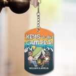 Keys To The Camper – Anniversary, Loving Gifts For Couples, Husband, Wife, Camping Lovers – Personalized Aluminum Keychain