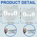 First Christmas As A Family Of Four Footprints – Personalized Heart Shaped Glass Ornament