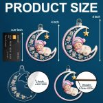 Baby Sleeping On The Moon First Christmas 3D Effect – Personalized 2-Layered Mix Ornament