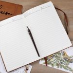 Birth Month Flower Watercolor Blooming In Love – Personalized Leather Journal
