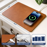 Custom Photo Pencil Sketch Best Dad Ever – Personalized Leather Charging Mat