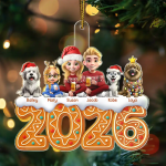 Christmas Gingerbread Family 3D Effect – Personalized Custom Shaped Acrylic Ornament