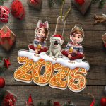 Christmas Gingerbread Family 3D Effect – Personalized Custom Shaped Acrylic Ornament