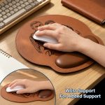 Custom Photo Bold Sketch Best Dad Papa Ever – Personalized Leather Mouse Pad