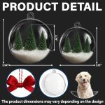 Custom Photo Christmas Pet Face Dog Cat Lover – Personalized 3D Acrylic Ball Ornament