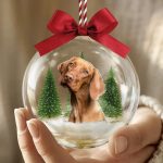 Custom Photo Christmas Pet Face Dog Cat Lover – Personalized 3D Acrylic Ball Ornament