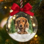 Custom Photo Christmas Pet Face Dog Cat Lover – Personalized 3D Acrylic Ball Ornament