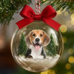 Custom Photo Christmas Pet Face Dog Cat Lover – Personalized 3D Acrylic Ball Ornament