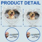 Custom Photo Forever Loved Memorial Dog Cat – Personalized Heart Shaped Glass Ornament