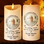 Custom Photo Memorial Always Loved Never Forgotten – Personalized Flameless LED Candle