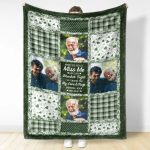 Custom Photo Memorial When You Really Miss Me Hug This Blanket – Personalized Fleece Blanket, Sherpa Blanket