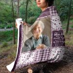 Custom Photo Memorial When You Really Miss Me Hug This Blanket – Personalized Fleece Blanket, Sherpa Blanket