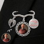 Custom Photo On Your Wedding Day Know That My Heart Is There – Personalized Lapel Pin