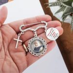 Custom Photo On Your Wedding Day Know That My Heart Is There – Personalized Lapel Pin