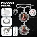 Custom Photo On Your Wedding Day Know That My Heart Is There – Personalized Lapel Pin
