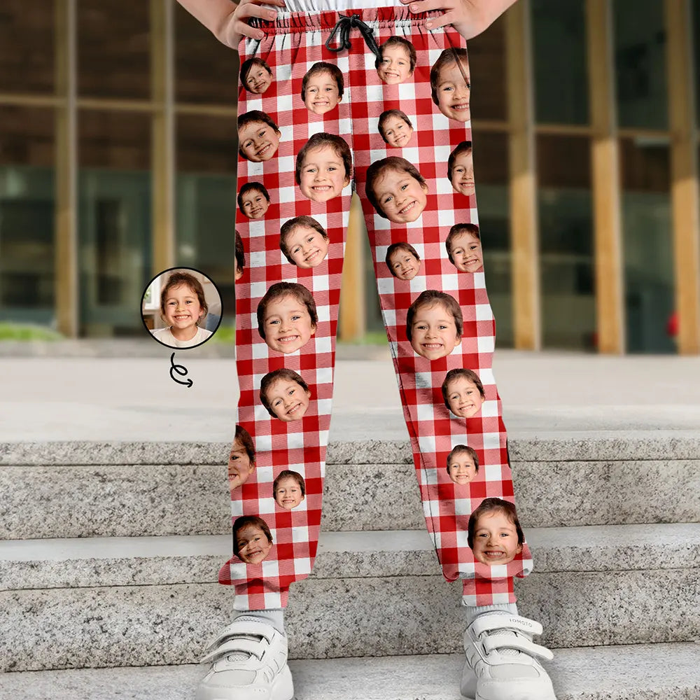 Custom Photo Funny Dog Cat Pet Human Face - Personalized Pajama Pants - Image 3
