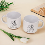 Custom Photo Pencil Sketch Best Dad Grandpa Ever Family Portrait – Personalized Pottery Mug