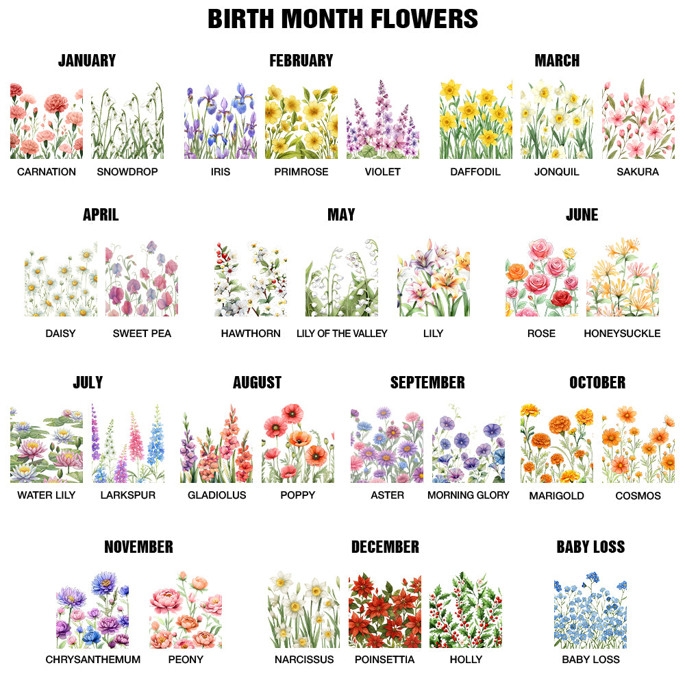 Birth Month Flowers In Bloom - Personalized Leather Notebook Set - Image 7