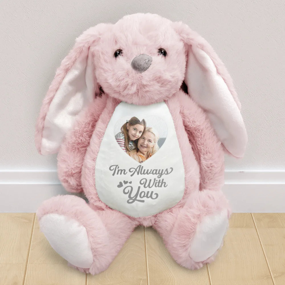 Custom Photo A Cuddle From Heaven Memorial - Personalized Soft Toy Bunny - Image 3