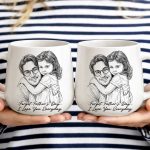 Custom Photo Pencil Sketch Best Dad Ever Dad Family Gift – Personalized Tapered Mug