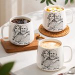 Custom Photo Pencil Sketch Best Dad Ever Dad Family Gift – Personalized Tapered Mug