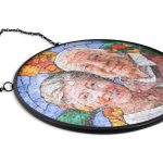 Custom Photo Portrait Mom Grandma Parents Family – Personalized Stained Glass Window Hanging Suncatcher