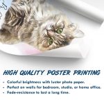 Custom Photo Realistic Watercolor Art Portrait Cat Dog Pet – Personalized Poster