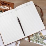 The Adventure Book Cartoon Couple Camping – Personalized Leather Journal