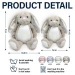 Custom Photo A Cuddle From Heaven Memorial – Personalized Soft Toy Bunny