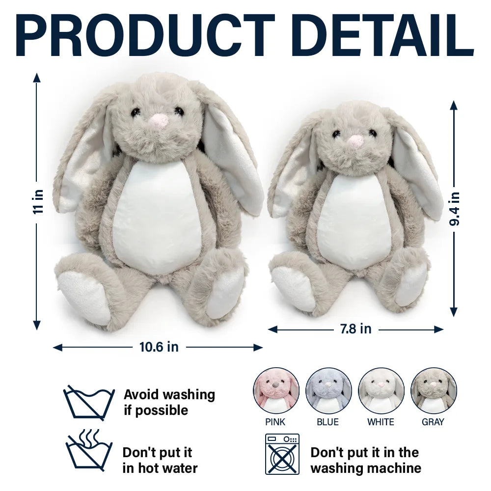 Custom Photo A Cuddle From Heaven Memorial - Personalized Soft Toy Bunny - Image 8