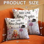 My Reading Pillow Reading Girl With Birth Month Flower – Personalized Pocket Pillow