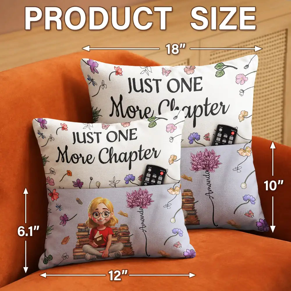 My Reading Pillow Reading Girl With Birth Month Flower - Personalized Pocket Pillow - Image 6