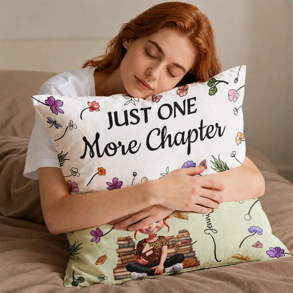 My Reading Pillow Reading Girl With Birth Month Flower - Personalized Pocket Pillow - Image 4