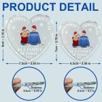 First Christmas As A Family Of Three New Parents – Personalized Heart Shaped Glass Ornament