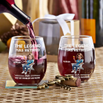 The Legend Has Retired Not My Problem Anymore Cartoon – Personalized Stemless Wine Glass
