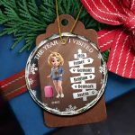 The Year We Visited Travel Ornament – Personalized Circle Glass Ornament