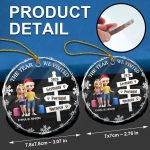 The Year We Visited Travel Ornament – Personalized Circle Glass Ornament