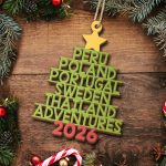 Travel Goal Destination Of The Year Color Version – Personalized Custom Shaped Wooden Ornament