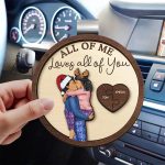 Drive Safe I Love You Kissing Couples – Personalized Custom Shaped Car Visor Clip