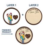 Drive Safe I Love You Kissing Couples – Personalized Custom Shaped Car Visor Clip