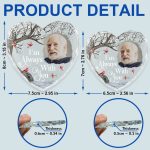Custom Photo I’m Always With You Memorial – Personalized Heart Shaped Glass Ornament
