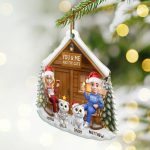 You & Me And The Cat 3D Effect Couple – Personalized Custom Shaped Acrylic Ornament
