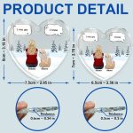 I Miss You Memorial Dog Cat – Personalized Heart Shaped Glass Ornament