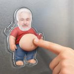 Custom Photo Poke Dad Bod Belly – Personalized Squishy Acrylic Fridge Magnet