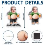 Custom Photo Poke Dad Bod Belly – Personalized Squishy Acrylic Fridge Magnet