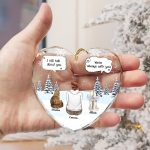 I Miss You Memorial Dog Cat – Personalized Heart Shaped Glass Ornament